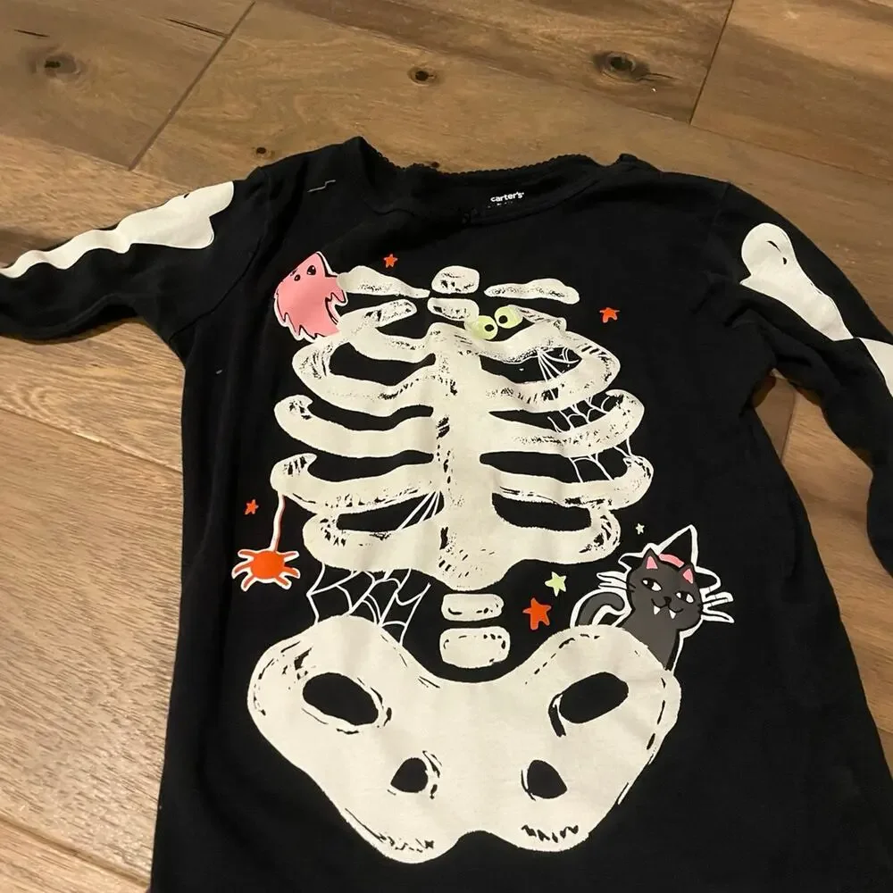 Carter’s Girls Skeleton Pajamas Size 8